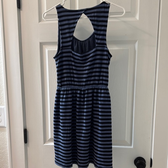 Loft Blue and Black Sleeveless Sundress - Picture 6 of 7